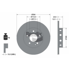 BENDIX Braking féktárcsa BENDIX Braking BDS1669 féktárcsa