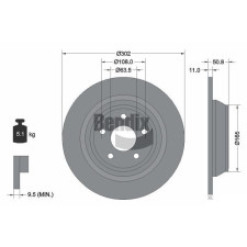BENDIX Braking féktárcsa BENDIX Braking BDS1678 féktárcsa