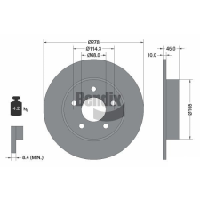 BENDIX Braking féktárcsa BENDIX Braking BDS1699 féktárcsa