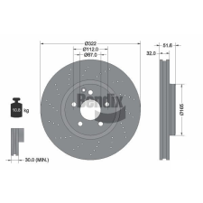 BENDIX Braking féktárcsa BENDIX Braking BDS1723HC féktárcsa
