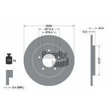 BENDIX Braking féktárcsa BENDIX Braking BDS1743 féktárcsa