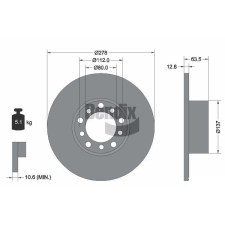 BENDIX Braking féktárcsa BENDIX Braking BDS1765 féktárcsa
