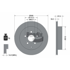 BENDIX Braking féktárcsa BENDIX Braking BDS1770 féktárcsa