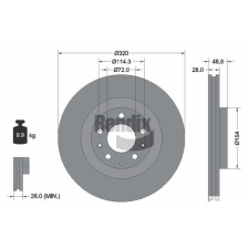 BENDIX Braking féktárcsa BENDIX Braking BDS1781 féktárcsa