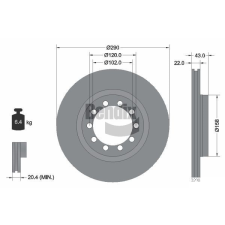 BENDIX Braking féktárcsa BENDIX Braking BDS1808 féktárcsa