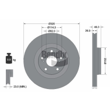 BENDIX Braking féktárcsa BENDIX Braking BDS1839 féktárcsa