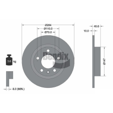BENDIX Braking féktárcsa BENDIX Braking BDS1847 féktárcsa