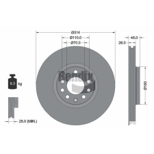 BENDIX Braking féktárcsa BENDIX Braking BDS1890 féktárcsa