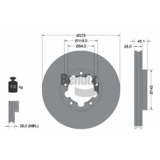 BENDIX Braking féktárcsa BENDIX Braking BDS2214 féktárcsa