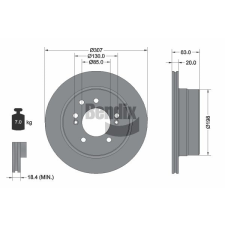 BENDIX Braking féktárcsa BENDIX Braking BDS2299 autóalkatrész