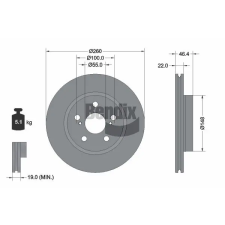 BENDIX Braking féktárcsa BENDIX Braking BDS2333 autóalkatrész