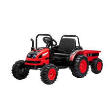 Beneo POWER traktor pótkocsival, piros elektromos járgány