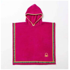 Benetton BE-0818-PK Gyerek poncsó törölköző, rózsaszín,65x65cm babatörülköző, kifogó