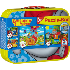 Benjamin elefánt 4 az 1-ben puzzle készlet fémdobozban puzzle, kirakós