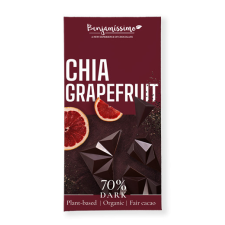 Benjamissimio Benjamissimio bio vegán fekete csokoládé chia grapefruit 60 g reform élelmiszer