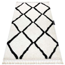 Berber Szőnyeg BERBER CROSS fehér Rojt shaggy 120x170 cm lakástextília