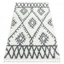 Berber Szőnyeg BERBER UNION 3481 Cikcakk krém / szürke Rojt shaggy 140x190 cm lakástextília