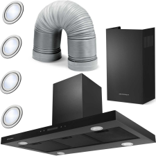 Berdsen Be-90E Kürtős Konyhai Páraelszívó 90 cm Fekete (3151) páraelszívó