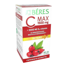 BERES C MAX 1500MG+CSIPKE+D3 3000NE RET.TBL. 90X vitamin és táplálékkiegészítő