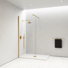  Bergen Walk-in .||. Gold zuhanyfal 120, 200cm, 6mm, NANO kád, zuhanykabin