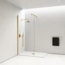  Bergen Walk-in .||. Gold zuhanyfal 90, 200cm, 6mm, NANO kád, zuhanykabin