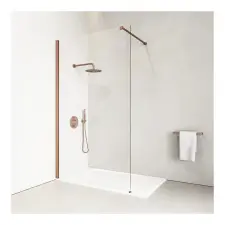  Bergen Walk-in .||. Rose Gold zuhanyfal 90, 200cm, 6mm, NANO kád, zuhanykabin