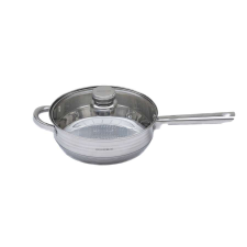 Berghome Line rozsdamentes serpenyő üveg fedővel 24 cm edény