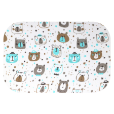 Bergon Színes mintás textil pelenka 70x80 cm-Türkiz macik mosható pelenka