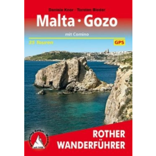 Bergverlag Rother Málta túrakalauz, Málta térkép, Málta és Gozó kalauz Bergverlag Rother német RO 4516 irodalom