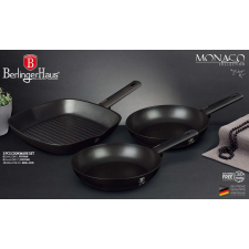 BERLINGER HAUS 3db Berlinger Haus serpenyős készlet, Alumínium, 28cm, Fekete edény