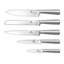 BERLINGER HAUS 6-részes rozsdamentes acél konyhai kés készlet állvánnyal PINK kés és bárd