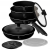 BERLINGER HAUS Berlinger Haus Edénykészlet 10 részes titán bevonattal Matte Black Collection BH/8257N
