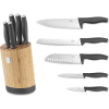 BERLINGER HAUS BerlingerHaus BH/2672 Antracit Collection 6 Részes Késkészlet - Bambusz Állvánnyal, Rozsdamentes Acél, Matt Antracit (BH-2672)