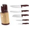BERLINGER HAUS BerlingerHaus BH/2754 Leonardo Collection 6 Részes Késkészlet - Bambusz Állvánnyal, Rozsdamentes Acél (BH-2754)