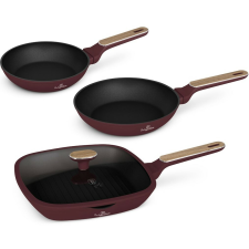BERLINGER HAUS BerlingerHaus Leonardo Nordic titánbevonatúserpenyő szett, 3+1 db, bordó edény
