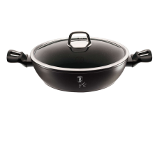 BERLINGER HAUS BH-1850 Black Silver Collection Alacsony lábas fedővel 28cm edény
