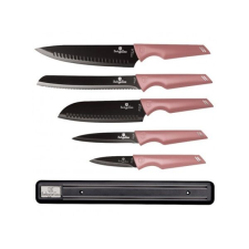 BERLINGER HAUS BH/2700 mágneses akasztóval, pink 6 részes késkészlet kés és bárd