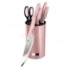BERLINGER HAUS BH/2797 rozsdamentes acél állvánnyal, pink 7 részes késkészlet