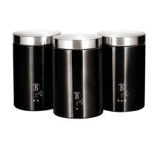 BERLINGER HAUS BH/6296 Black Silver Collection Tárolókészlet 3 részes edény