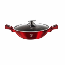 BERLINGER HAUS BH/7110 Metallic Line Burgundy Edition Wok fedővel 30cm edény