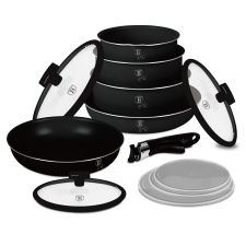 BERLINGER HAUS BH/8248 Matte Black Collection 12 részes edénykészlet Fekete edény