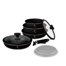 BERLINGER HAUS BH/8257 Matte Black Collection edénykészlet 9 részes Fekete edény