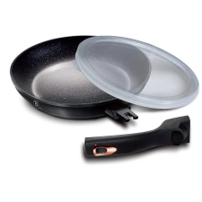 BERLINGER HAUS Black Rose Collection, levehető fogantyúval + fedővel, 24cm edény