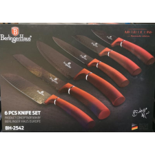BERLINGER HAUS Burgundy rozsdamentes acél bev.késkészlet, 6 db, BH-2542 kés és bárd