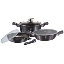 BERLINGER HAUS Carbon Pro Collection 6 részes edénykészlet márvány bevonattal edény