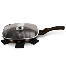 BERLINGER HAUS Metallic Line Shiny Black Edition grillserpenyő fedővel 28cm (BH-6612) edény
