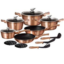 Berlinger Haus Metallic Rose Gold Collectioon 15 részes edénykészlet (BH-1224) konyhai eszköz