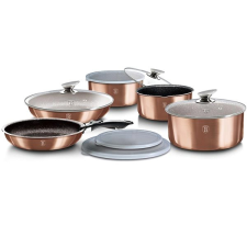 BERLINGER HAUS Rosegold Metallic Line, levehető fogantyúval, 12 darab edény