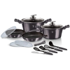 Berlingerhaus Carbon PRO Line edénykészlet márvány felülettel, 13 db