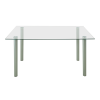  Berna 140 cm szögletes üveg étkezőasztal